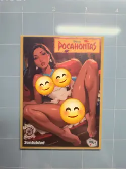 Pocahontas Custom Glow In The Dark Waifu Card Fan Art - Image 1