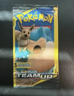 Pokemon TCG Sun And Moon Team Up Mini Booster Pack 3 Cards Unopened - Image 1