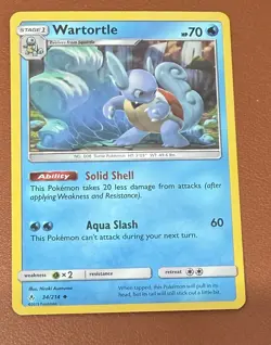 Pokemon tcg card Unbroken Bonds Wartortle Cosmos Holo 34/214 NEAR MINT Packfresh - Image 1