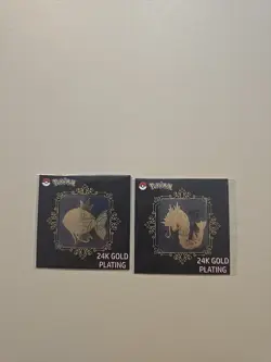 24k Gold Plated Pokemon Gyarados Sticker Pack Fresh - Image 1