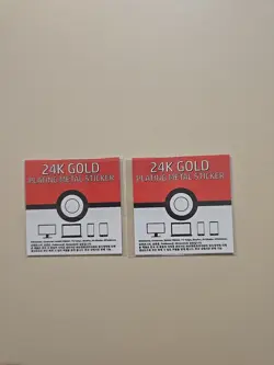 24k Gold Plated Pokemon Gyarados Sticker Pack Fresh - Image 2