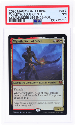 2020 Magic the Gathering Commander Legends Wyleth, Soul of Steel Foil PSA 7 - Image 1