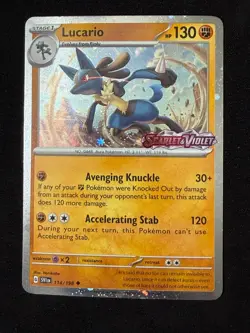 Pokemon TCG Lucario 114/198 Scarlet & Violet STAMPED SVI - Image 1