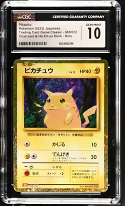 2023 Pokemon Japanese Pikachu Charizard & Ho-Oh ex Holo 008/032 CGC 10 (JJ) - Image 1