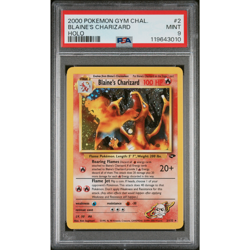 2000 Pokemon Gym Challenge Holo Blaine's Charizard #2 PSA 9 - Image 1