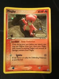 Pokemon TCG EX Legend Maker Magby Holo Stamped 58/92 - Image 2