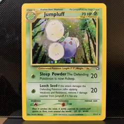 Pokemon TCG Jumpluff 7/111 Neo Genesis Holo Atsuko Nishida NM SWIRL - Image 1