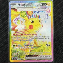 Pikachu ex 238/191 SV08 Surging Sparks English SIR Pokemon Holo SSP TCG CCG - Image 1