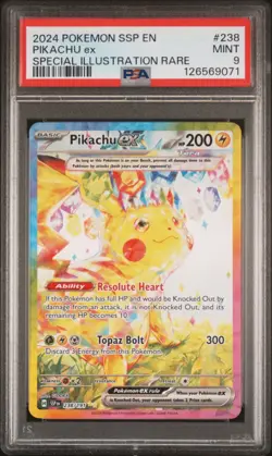 Pikachu ex 238/191 SIR Pokemon Card PSA 9 English Surging Sparks 2019 TCG CCG - Image 1