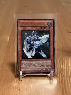 Yugioh Elemental Hero Bubbleman 1st Edition Ultimate Rare CRV Lightly Played - Image 1