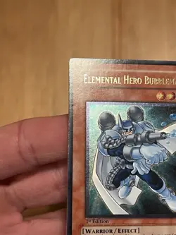 Yugioh Elemental Hero Bubbleman 1st Edition Ultimate Rare CRV Lightly Played - Image 4