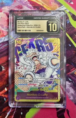 2023 One Piece Monkey D. Luffy Alt Art OP05-119 SEC Rare CGC Pristine 10 - Image 1