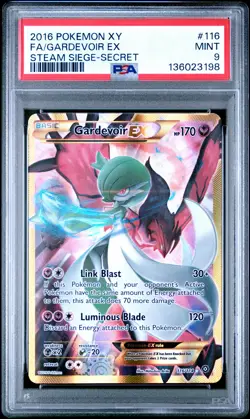 2016 POKEMON XY STEAM SIEGE SECRET #116 FULL ART/GARDEVOIR EX PSA 9 - Image 1