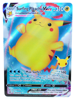 Surfing Pikachu VMAX 009/025 Full Art Celebrations 2021 - Pokemon Card TCG (NM) - Image 1