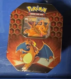 Pokemon TCG Hidden Fates Tin Charizard GX Factory Sealed - Image 1