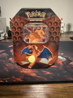 Pokemon TCG Hidden Fates Tin Charizard GX Factory Sealed 820650804816 - Image 1
