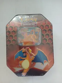 Pokemon TCG Hidden Fates Charizard GX Tin Factory Sealed - Image 1