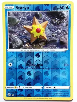 REVERSE HOLO Staryu 030/172 NM - Yuka Morii Clay - Brilliant Stars Pokemon Card - Image 1