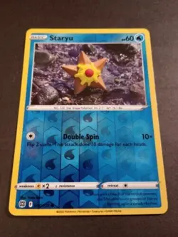 Pokemon Brilliant Stars Staryu Reverse Holo Common Card 030/172 NM - Image 1