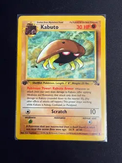 Pokemon TCG - Kabuto - 50/62 - Common - 1999 1st Edition Fossil - Image 1