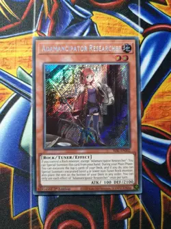 YuGiOh Card: SESL-EN002 Adamancipator Researcher 1st Edition Secret Rare, Mint - Image 1