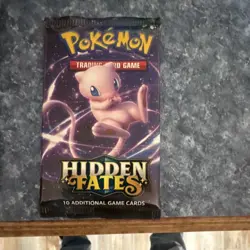 Pokemon TCG Hidden Fates Booster Pack English Mew 10 Cards - Image 1
