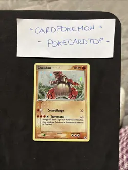 Pokemon Card Groudon 102/101 Ex Leggende Nascoste-Ita-Holo-Swirl-Exc! - Image 1