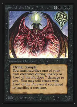 Lord of the Pit NM Collector's Edition MTG Magic the Gathering Black Eng Card - Image 1