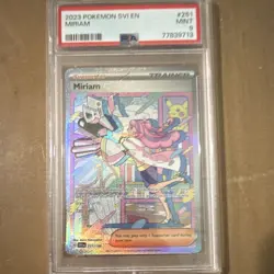 Pokemon Miriam 251/198 SV01 Scarlet & Violet Full Art Holo PSA 9 English Card - Image 1