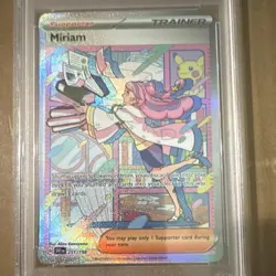 Pokemon Miriam 251/198 SV01 Scarlet & Violet Full Art Holo PSA 9 English Card - Image 3
