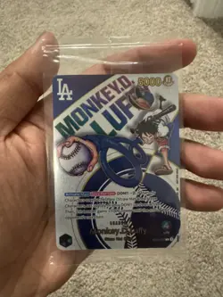 Monkey D Luffy EB02-010 L Dodgers One Piece Night Promo Card English 2025 - Image 1