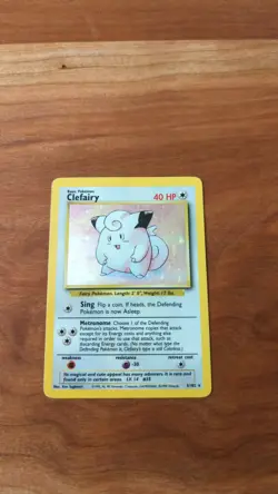 Clefairy 005/102 Base Set Holo Pokemon TCG Lightly Played Vintage Card - Image 1