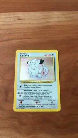 Clefairy 005/102 Base Set Holo Pokemon TCG Lightly Played Vintage Card - Image 2