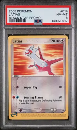 2003 POKEMON BLACK STAR PROMO #014 LATIAS PSA 8 - Image 1