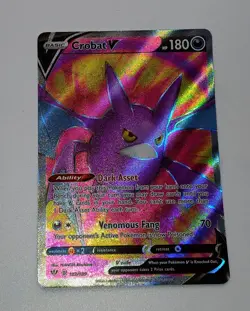 Pokemon TCG Crobat V 182/189 Darkness Ablaze Ultra Rare Full Art Near Mint - Image 1