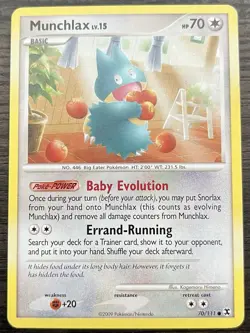 Munchlax 70/111 Pokemon TCG Platinum Rising Rivals Common Lightly Played LP - Image 1