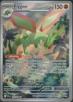 Flygon 101/094 Me02: Phantasmal Flames Holo Pokemon Card Full Art - Image 1