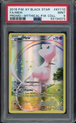 PSA 9 - 2016 Mew XY110 XY Holo Black Star Premium Collection Pokemon - Image 1