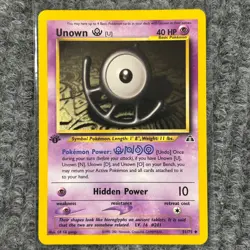 Vintage Pokemon Neo Revelation Unown U 1st Edition 51/75 Holo LP - Image 1