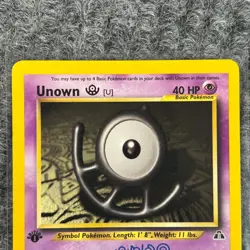 Vintage Pokemon Neo Revelation Unown U 1st Edition 51/75 Holo LP - Image 3