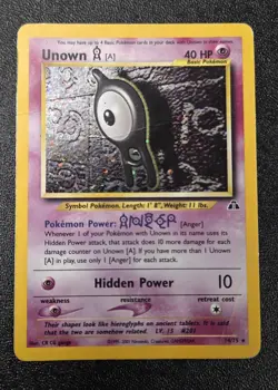 Pokemon TCG Unown [A] Neo Discovery 14/75 Holo Unlimited Holo Rare - Image 1