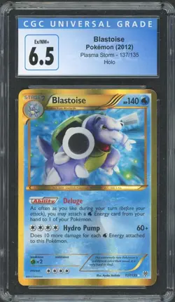 Pokemon Plasma Storm Blastoise Holo 137/135 CGC 6.5 - Image 1
