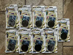 Lot Of 9 Pokemon Sword & Shield Silver Tempest Checklane Blister Pack Magnezone - Image 1