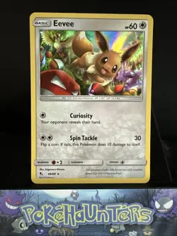 Pokemon Card Eevee 48/68 Hidden Fates Holo Rare Near Mint - Image 1