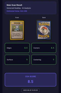 Carte Pokemon Recherche informatique 71/102 Set de base Fr - CGA Grading 8,5/10 - Image 3