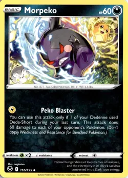 Morpeko 116/195 SWSH12: Silver Tempest Pokemon Card TCG - Image 1