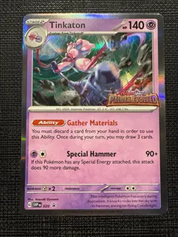 Pokemon TCG Tinkaton 020 (prerelease) SVP Paldea Evolved Stamped Promo Holo NM - Image 1