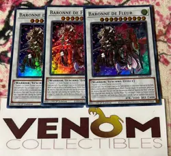 3x (M/NM) - Baronne De Fleur - RA01-EN034 - Super Rare - 1st Edition YuGiOh - Image 1