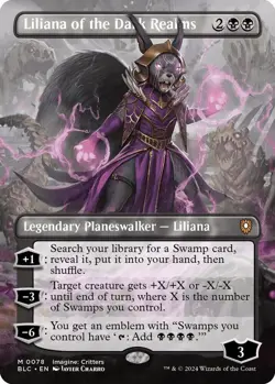 BLOOMBURROW - Liliana of the Dark Realms (Borderless) - Commander: Bloomburrow - Image 1