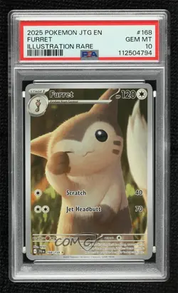 Furret Illustration Rare Pokemon Journey Together JTG PSA 10 GEM MT - Image 1